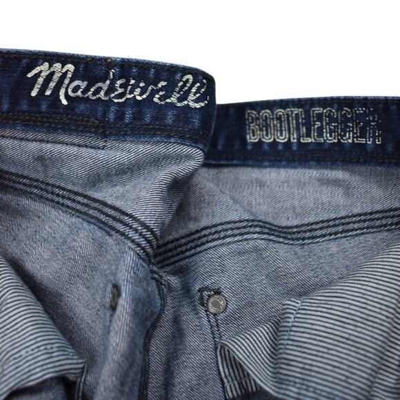 Y2K Madewell bootlegger bootcut dark blue cotton denim jeans low rise size 27 - Picture 4 of 7